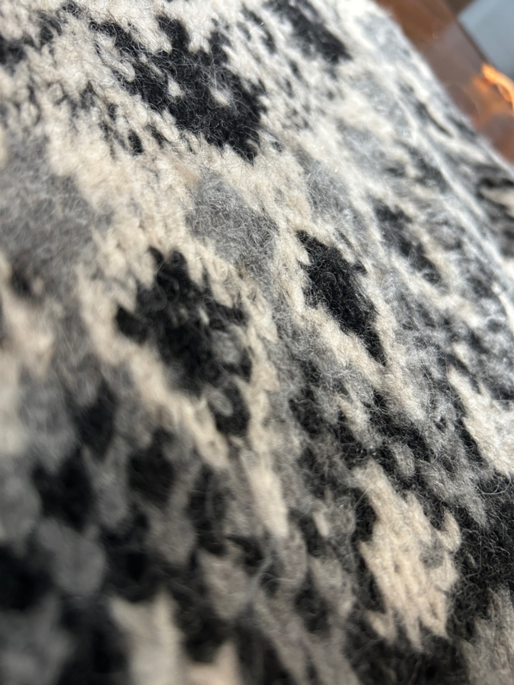 Veronica Beard Black & Cream Nordic-Style Knit Sweater - Picture 6 of 7